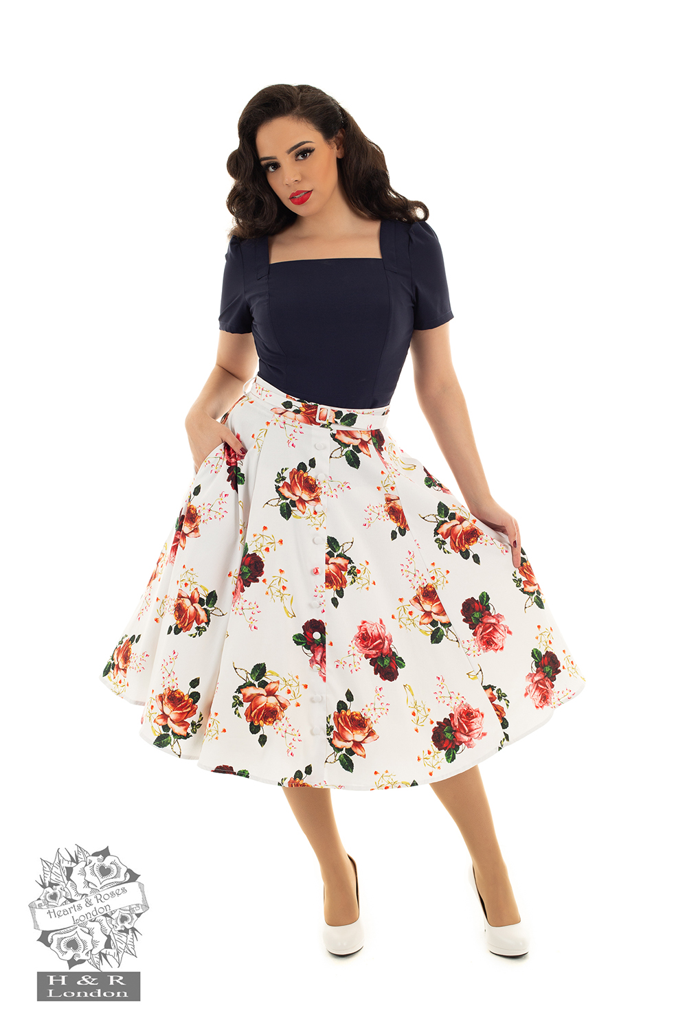 Florence Floral Swing Skirt
